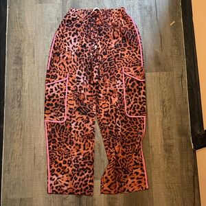 Kulani Kinis Kids Pajama Bottoms in Leopard and Pink